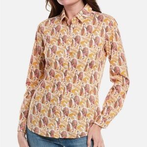 J.McLaughlin Multicolor Button-Up cotton Louis blouse